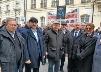 Dyrektor leżajskiego szpitala na proteście w Warszawie